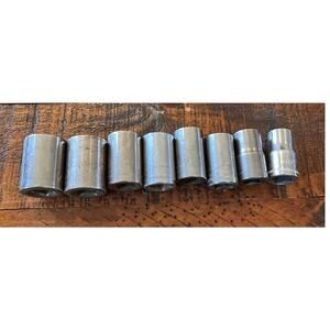 Craftsman G Series 8pc Socket Lot 22/21/18-13mm 1/2" Drive 12pt Owner Marks